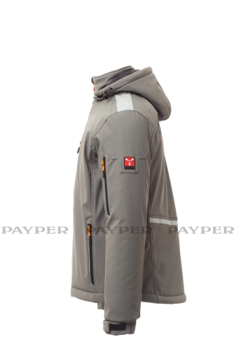 Wattierte Softshelljacke STREAM PAD in rauchgrau